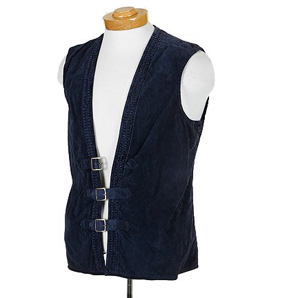 MORTAL KOMBAT 2: ANNIHILATION Rayden (James Remar) Distressed Blue Leather Vest