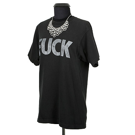 Anna Nicole Smith - The Face Magazine “FUCK” Shirt and Rhinestone Necklace
