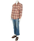 INHERENT VICE - Larry Doc Sportello (Joaquin Phoenix) Blue Jeans, Orange Flannel, and Brown Sandal