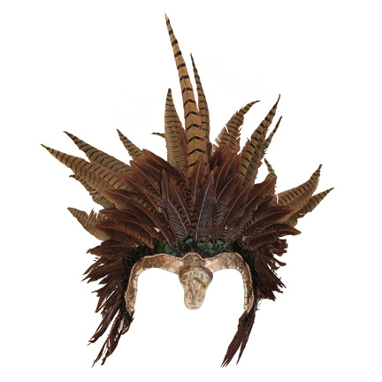 RIHANNA – Feathered rattlesnake head dress worn in video for “Disturbia”