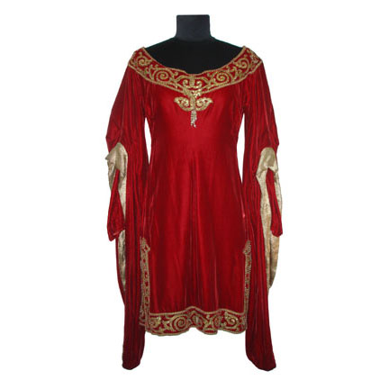 A CONNECTICUT YANKEE IN KING ARTHUR'S COURT - Morgan Le Fay (Virginia Field) Red Velvet Tunic