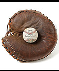 THE NATURAL Philadelphia Phillies Catcher (Background Actor)  Vintage Style Catchers Mitt and Base