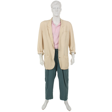 MIAMI VICE (TV) - James Crockett (Don Johnson) white jacket, t-shirt and pants