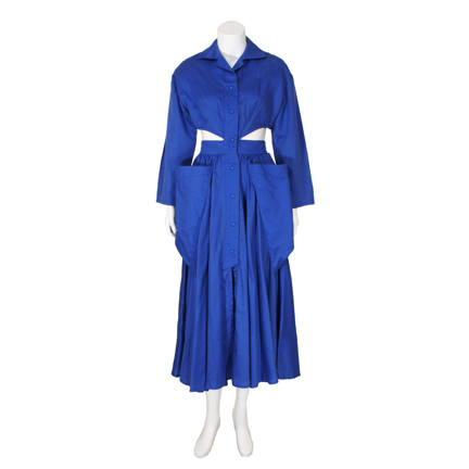 MIAMI VICE (TV) - Dorothy Bain (Eszter Balint) Royal Blue Dress