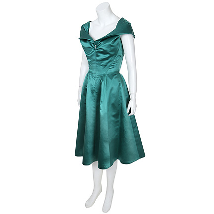 RING OF FIRE - June Carter Cash (Jewel) Emerald Green Satin Dress
