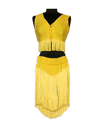 BYE BYE BIRDIE-Rosie DeLeon (Janet Leigh) Two Piece Yellow Fringed Dance Outfit