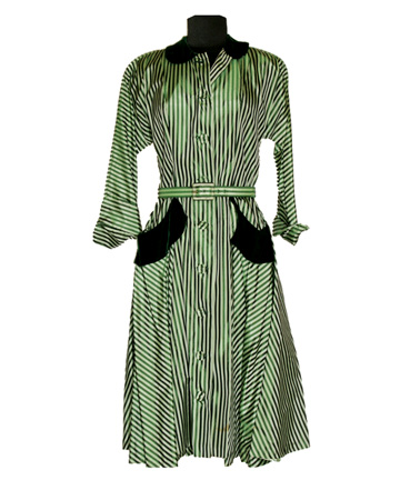 FATAL BEAUTY -  Rita Rizzoli (Whoopi Goldberg) Green Striped Dress