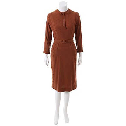 GANGSTER SQUAD - Grace Faraday (Emma Stone) Saddle Tan Wool Day Dress ...