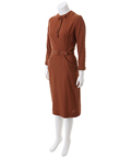 GANGSTER SQUAD - Grace Faraday (Emma Stone) Saddle Tan Wool Day Dress