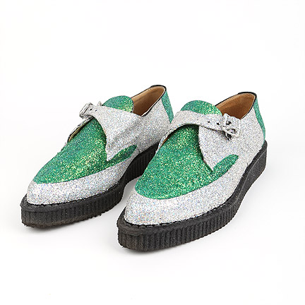 BATMAN FOREVER-Riddler (Jim Carrey) Silver and Green Glitter Shoes