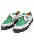 BATMAN FOREVER-Riddler (Jim Carrey) Silver and Green Glitter Shoes