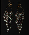 MEET THE FOCKERS - Rozalin Focker (Barbara Streisand) Long Chain Beaded Hoop Earrings