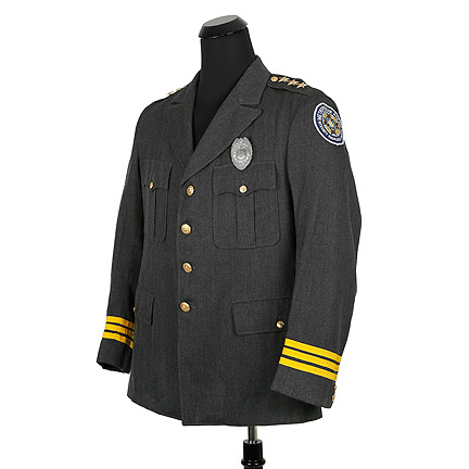 POLICE ACADEMY 3: BACK IN TRAINING - Comdt. Mauser (Art Metrano) Grey Police Jacket