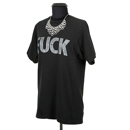 Anna Nicole Smith - The Face Magazine FUCK Shirt and Rhinestone Necklace