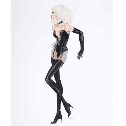 BARB WIRE - Barb Wire (Pamela Anderson) Original Costume Rendering