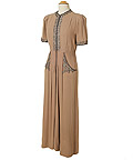 UNIDENTIFIED PRODUCTION - 1930s Light Brown Studio Made Dress