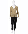 CASINO  Ginger McKenna (Sharon Stone) Oscar de la Renta  Cardigan and Leather Pant