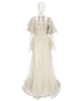 MALICE IN WONDERLAND - Louella Parsons (Elizabeth Taylor) white beaded dress