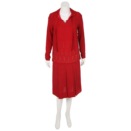 FRIDA - Frida Kahol (Salma Hayek) 1920’s Vintage Red Silk Dress