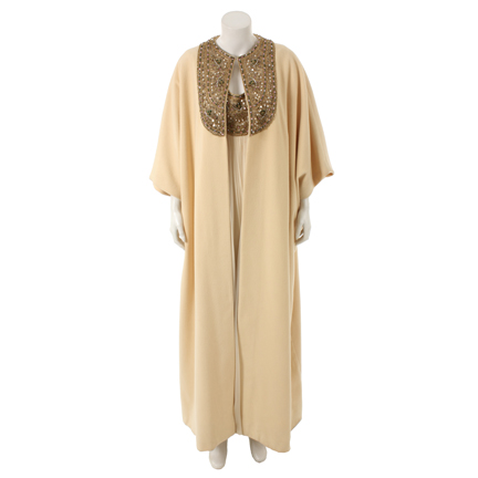 BOBBY - Vivian (Demi Moore) Cream Empire Maxi Dress and Matching Cape