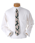 THE NATURAL - Roy Hobbs (Robert Redford) Green 1930s Tie With Repeating Leaf Pattern