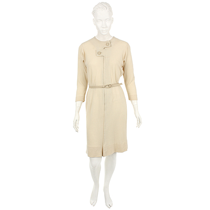 AN AFFAIR TO REMEMBER -Terry McKay (Deborah Kerr) Off White Belted Wool Dress