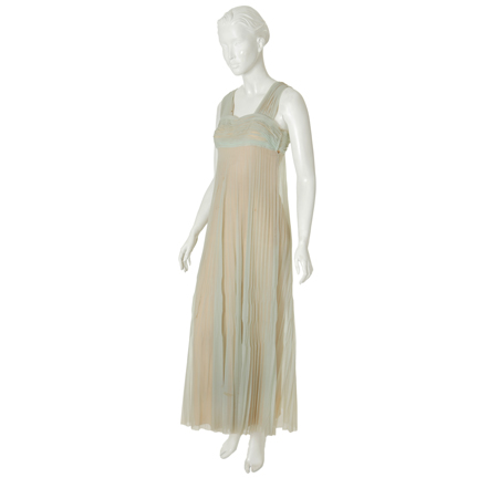 THE EGYPTIAN - Background (Charna Haver) Aqua Chiffon Gown
