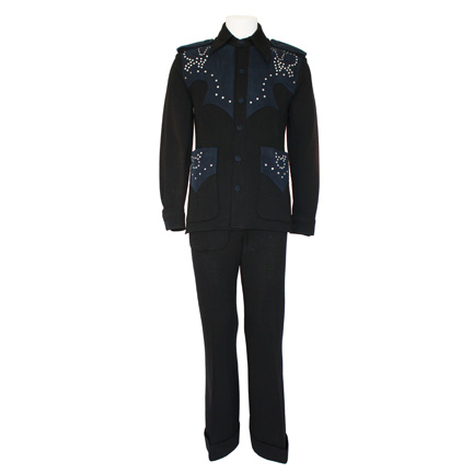 JAMES BROWN – “Taurus” Black and Blue Rhinestone suit
