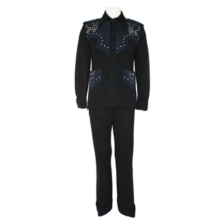 JAMES BROWN  Taurus Black and Blue Rhinestone suit