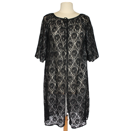 MADONNA - Black lace robe worn by Madonna in W Magazine