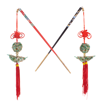 RIHANNA - Hair Sticks with Jade Pieces used in the “Princess of China” music video