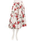 TAYLOR SWIFT  Vintage Floral 1950s skirt with red and green rose pattern