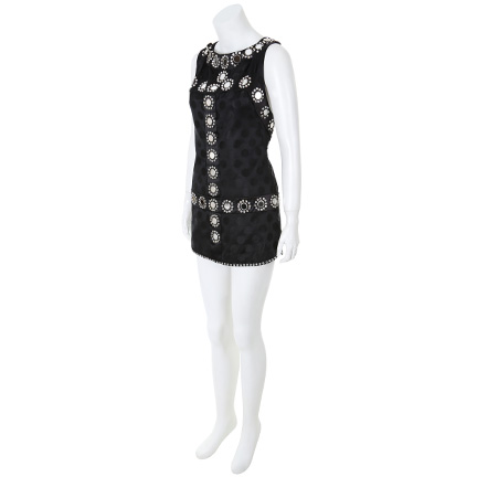 THE BAND PERRY - (Kimberly Perry) Black and Silver Mini Dress