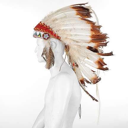 Pharrell Williams- Elle UK Magazine Cover- Faux Native American Headdress