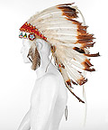 Pharrell Williams- Elle UK Magazine Cover- Faux Native American Headdress