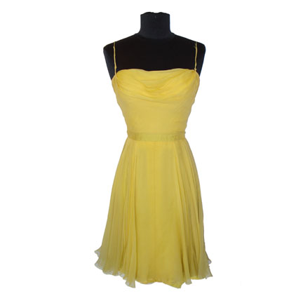 FUNNY FACE - Marion (Dovima) Yellow Chiffon Dress