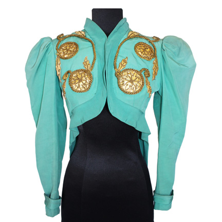 LOUISIANA PURCHASE – Mardi Gras float character (Arlyne Varden) Bolero Tailcoat