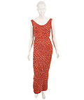 WHY DO FOOLS FALL IN LOVE - Zola Taylor (Halle Berry) Peach Sequined Don Loper Gown