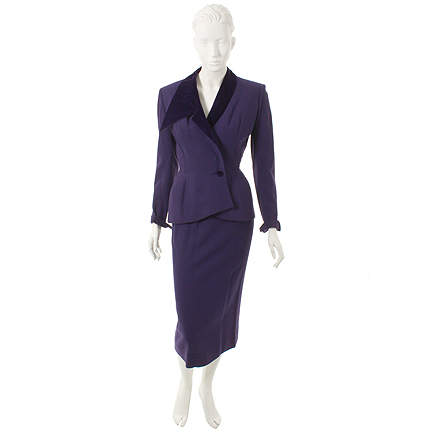 MEET ME AFTER THE SHOW - Delilah Lee (Betty Grable) Two piece purple wool knit suit