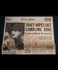 DICK TRACY  Big Boy Caprice (Al Pacino) signed prop newspaper
