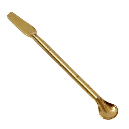 SCARFACE  Gina Montana (Mary Elizabeth Mastrantonio)  gold plated prop cocaine spoon with blade