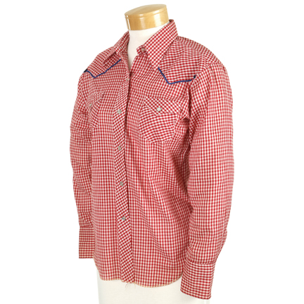 LAVERNE AND SHIRLEY - Sgt. Alvinia T. Plout (Vicki Lawrence) Gingham Cowboy Bills Shirt