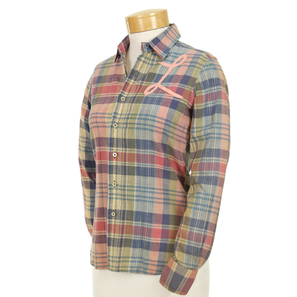 LAVERNE AND SHIRLEY - Laverne DeFazio (Penny Marshall) Pink & Blue Plaid Shirt with Pink L