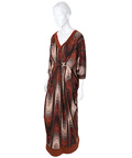 THE JEFFERSONS - Louise "Weezy" Jefferson (Isabel Sanford) brown maxi dress