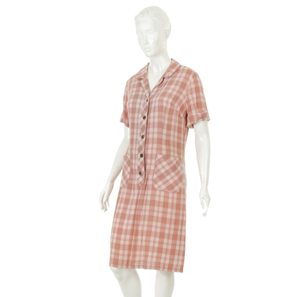 THE JEFFERSONS - Florence Johnson (Marla Gibbs) 1970's Plaid Cotton Day Dress