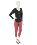 MARRIED... WITH CHILDREN - Peg Bundy (Katey Sagal) Black Stud Top with Pink Capris and Pink Heels