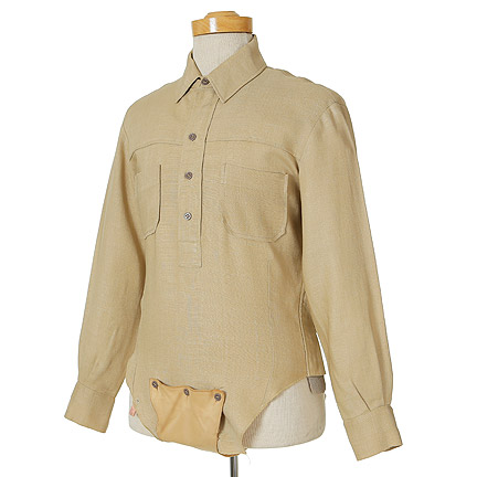 THE VIRGINIAN - The Virginian (James Drury) Camel Linen Western Pullover Shirt