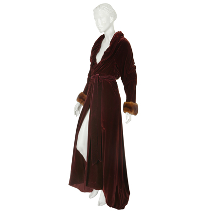 AMERICAN HORROR STORY: HOTEL - The Countess (Lady Gaga) Burgundy Velvet Flowing Robe