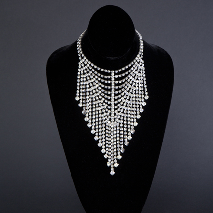 AMERICAN HORROR STORY: HOTEL - The Countess (Lady Gaga) Multi Tier Rhinestone Necklace