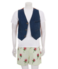 ONE DAY AT A TIME - Dwayne Schneider (Pat Harrington Jr.) Signature Denim Vest and Rose Print Boxer